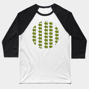 Green Pig Pattern Baseball T-Shirt